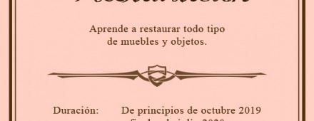 Cartel curso de restauración