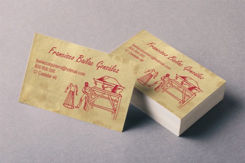 Tarjetas para carpintero