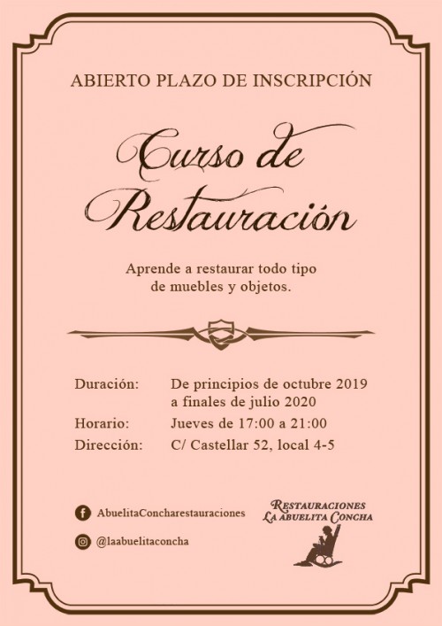 Cartel curso de restauración